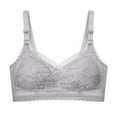 thumbnail image 1 of ATOYSOY Everyday Bra Daily Lace Splicing Breathable Push Up Underwear Wireless Workout Girls Teens Smoothing Comfy Bra Gray, 1 of 9