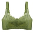 thumbnail image 1 of ATOYSOY Everyday Bra Daily Lace Splicing Breathable Push Up Underwear Wireless Workout Girls Teens Smoothing Comfy Bra Green, 1 of 9