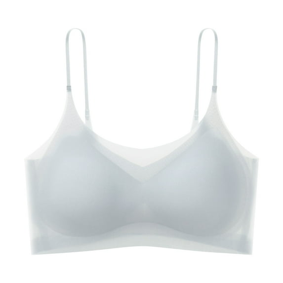 ATOYSOY Everyday Bra Wireless Breathable Push Up Underwear Workout Solid Color Girls Teens Seamless Crop Tops Camisoles Smoothing Comfort Bra Gray