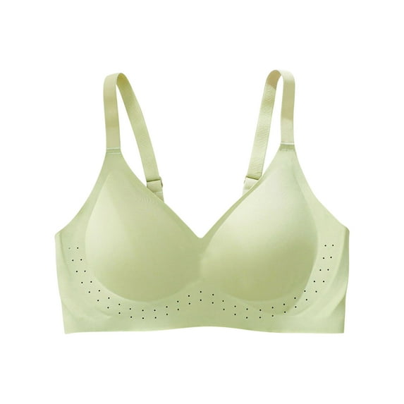 ATOYSOY Everyday Bra Wireless Breathable Push Up Underwear Workout Solid Color Girls Teens Seamless Crop Tops Camisoles Smoothing Comfort Bra Green