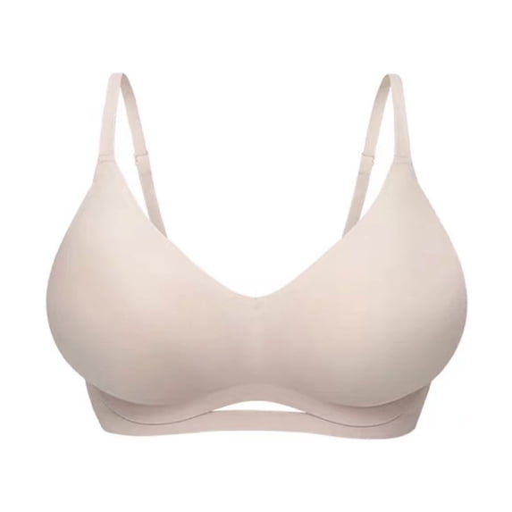 ATOYSOY Everyday Bra Wireless Breathable Push Up Underwear Workout Solid Color Girls Teens Seamless Smoothing Comfort Bra Gray