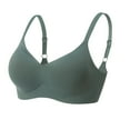 thumbnail image 1 of ATOYSOY Everyday Bra Wireless Breathable Push Up Underwear Workout Thin Lightweight Girls Teens Seamless Smoothing Comfort Bra Green, 1 of 5