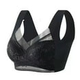 thumbnail image 1 of ATOYSOY Everyday Bra Wireless Camisole Crop Tops Breathable Push Up Underwear Workout Floral Lace Girls Teens Seamless Smoothing Comfort Bra Clearance Black, 1 of 5