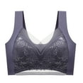 thumbnail image 1 of ATOYSOY Everyday Bra Wireless Camisole Crop Tops Breathable Push Up Underwear Workout Floral Lace Girls Teens Seamless Smoothing Comfort Bra Clearance Gray, 1 of 4