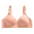 thumbnail image 1 of ATOYSOY Everyday Bra Wireless Lightly Breathable Push Up Underwear Solid Color Smoothing Comfort Bra Fitness Workout Seamless Clearance Pink, 1 of 4