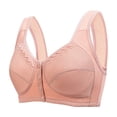 thumbnail image 1 of ATOYSOY Front Close Bras for Older Women No Underwire Front Closure Push Up Senior Bra High Support Plus Size Day Bralettes (Pink,42), 1 of 2
