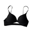 thumbnail image 1 of ATOYSOY Front Close Bras for Women Soft Push Up Underwire Bras Racerback Bralette Underwear (Black,S), 1 of 4