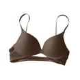 thumbnail image 1 of ATOYSOY Front Close Bras for Women Soft Push Up Underwire Bras Racerback Bralette Underwear (Coffee,XL), 1 of 4