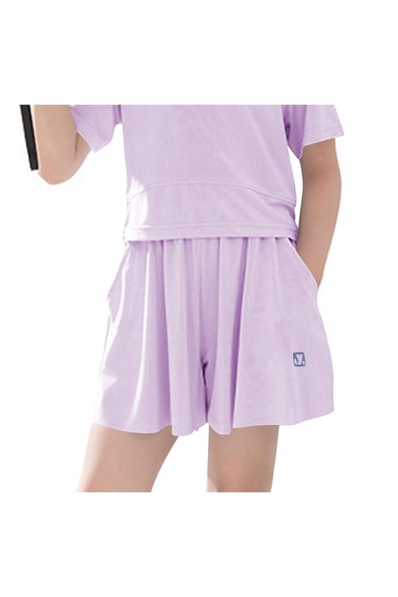 Girls 2 Piece Outfit T Shirt And Skort Set Kids Fast Dry Casual Sportswear Breathable Comfortable Set For School Gym