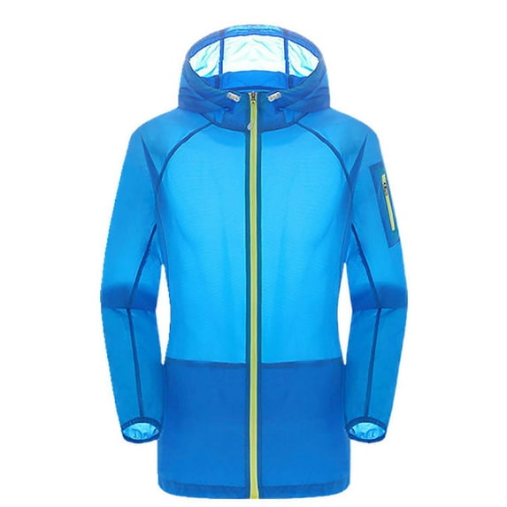 ATOYSOY Jacket for Women Light Thin Breathable Outdoor Cycling Quick Drying Comfort Jacket Hoodie Skin Clothing Jacket Blue S