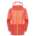 thumbnail image 1 of ATOYSOY Jacket for Women Light Thin Breathable Outdoor Cycling Quick Drying Comfort Jacket Hoodie Skin Clothing Jacket Orange M, 1 of 2