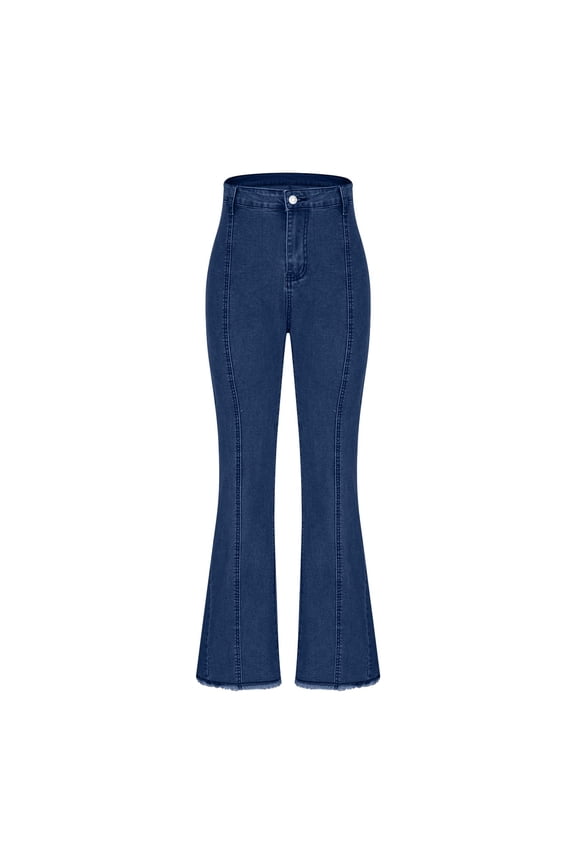 Jeans for Women High Waisted Women's Jeans with Star Patches Vintage Denim Pants Flare Style