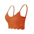 thumbnail image 1 of ATOYSOY Lace Bralette for Women Spaghetti Strap Underwear with Built in Bra Padded Breathable Spaghetti Strap Bras (Orange,L), 1 of 8