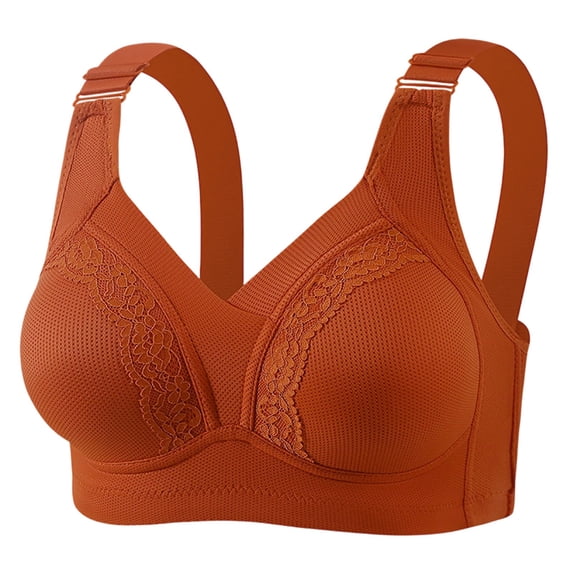ATOYSOY Lace Push Up Bra Double Shoulder Straps Elegant Womens Fabric Daily Rest Adjustable Wide Straps Hollow Weave Classic All Season Bra for Commute Dating and Rest Wear