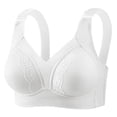 thumbnail image 1 of ATOYSOY Lace Push Up Bra Double Shoulder Straps Elegant Womens Fabric Daily Rest Adjustable Wide Straps Hollow Weave Classic All Season Bra for Commute Dating and Rest Wear, 1 of 5
