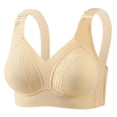 thumbnail image 1 of ATOYSOY Lace Push Up Bra Double Shoulder Straps Elegant Womens Fabric Daily Rest Adjustable Wide Straps Hollow Weave Classic All Season Bra for Commute Dating and Rest Wear, 1 of 5