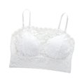 thumbnail image 1 of ATOYSOY Lace Splicing Everyday Bra Breathable Push Up Bralette Workout Solid Color Underwear Teens Comfort Bra Wireless Padded Slim Camisoles White Free Size, 1 of 3