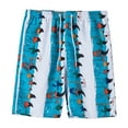 thumbnail image 1 of ATOYSOY Men's Swim Trunks Bathing Suits Holiday Boys Summer Beach Trendy Pants Cotton Lined Quick Dry Causal Workout Activewear Hawaiian Tropical Stripe Clearance Blue, 1 of 4