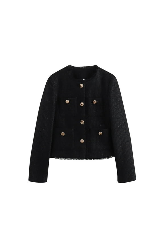 Open Front Cardigan Pockets Fall Winter Loose Jackets Elegant Wedding for Women Casual Party Outwear Trendy Long Sleeve Tops Solid Color Cropped Coat Black M