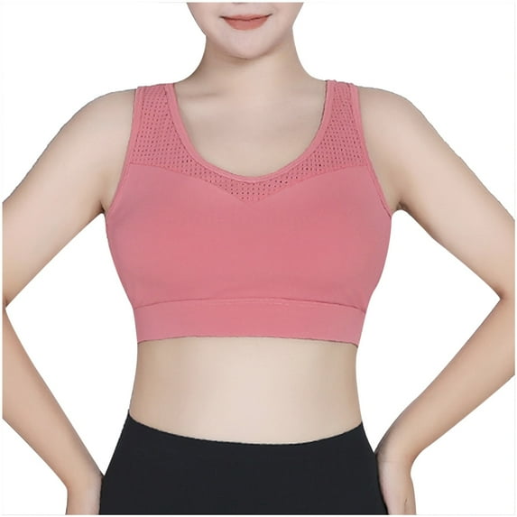 ATOYSOY Plus Size Everyday Bra Seamless Breathable Push Up Underwear Workout Sports Running Gym Yoga Girls Teens Crop Tops Camisoles Smoothing Comfort Bra Pink