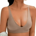 thumbnail image 1 of ATOYSOY Plus Size Sports Everyday Bra Support Full Coverage Breathable Push Up Underwear Wireless Seamless Workout Running Gym Yoga Girls Teens Smoothing Comfy Bra Beige, 1 of 6