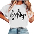 thumbnail image 1 of ATOYSOY Plus Size T Shirts for Women Short Sleeve Tops Comfy Shirts Casual Holiday Top Crew Neck Graphic Print Festive Fashion Ladies Shirts (White,L), 1 of 5
