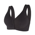 thumbnail image 1 of ATOYSOY Seamless Bras for Women Ladies Soft Push Up Front Closure No Underwire Gathering Bra Comfortable Breathable for All Day Wear (Black,S), 1 of 3
