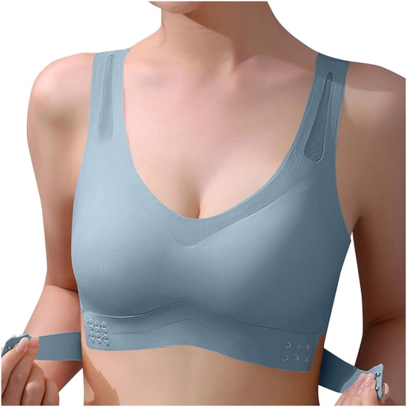 ATOYSOY Sports Bras for Women High Support No Underwire Seamless Front Closure Bra Wireless Yoga Bra for Daily Wear Multiple Colors