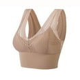 thumbnail image 1 of ATOYSOY Sports Bras for Women Lace Bralettes for Women Wireless No Underwire Everyday Bras Wide Strap Shaping Bra (Khaki,2XL), 1 of 2