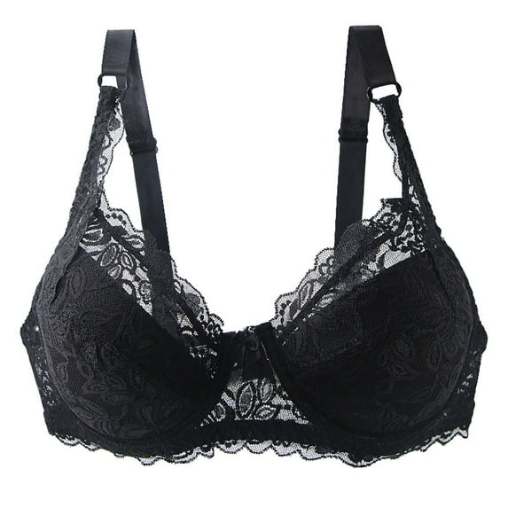 ATOYSOY Sports Everyday Bra Breathable Push Up Underwear Workout Solid Color Lace Girls Teens Bowknot Smoothing Comfort Bra Black