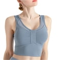 thumbnail image 1 of ATOYSOY Sports Everyday Bra Mesh Camisoles Breathable Push Up Underwear Workout Running Gym Yoga Girls Teens Crop Tops Smoothing Comfort Bra Blue, 1 of 5