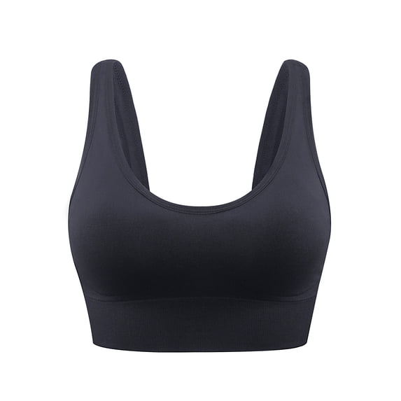 ATOYSOY Sports Everyday Bra Racerback Breathable Push Up Underwear Workout Running Gym Yoga Girls Teens Seamless Smoothing Comfort Bra Black