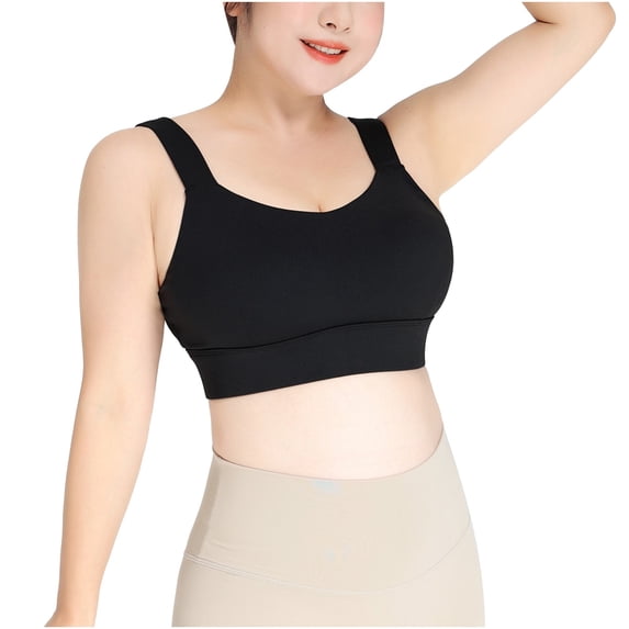 ATOYSOY Sports Everyday Bra Seamless Breathable Push Up Underwear Workout Running Gym Yoga Girls Teens Crop Tops Camisoles Smoothing Comfort Bra Black