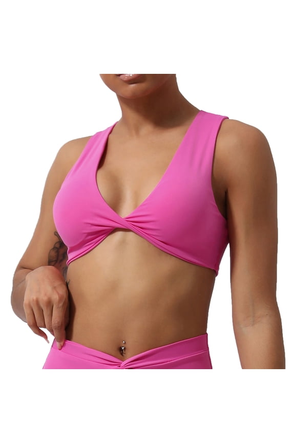 Sports Padded Everyday Bra Wireless Triangle Bralette Bra Breathable Push Up Underwear Workout Running Gym Yoga Girls Teens Crop Tops Camisoles Comfy Bra Pink