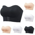 thumbnail image 1 of ATOYSOY Strapless Bandeau Bras For Women With Breathable Mesh Holes Solid Color Back Closure Detail Supportive Comfortable Fitted Bra For Off Shoulder Tops And Everyday Wear, 1 of 8