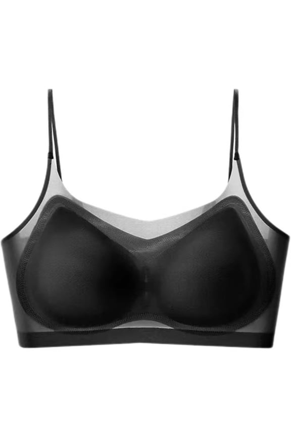 Strapless Push Up Bras for Women Breathable Wireless Spaghetti Straps No Underwire Bra Stretch Comfy Bralettes Seamless Lift Ladies Soft for Style and Support (Black,XXL)