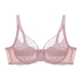 thumbnail image 1 of ATOYSOY Strapless Push Up Bras for Women Comfortable Breathable Ladies Soft Lace Unlined Bra See-Through Bralette Lounge Wear (Hot Pink,M), 1 of 6