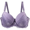 thumbnail image 1 of ATOYSOY Strapless Push Up Bras for Women Soft Breathable Ladies Push Up Wireless No Underwire Gathering Bra Comfortable Comfort Fit (Purple,XL), 1 of 4