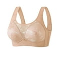 thumbnail image 1 of ATOYSOY Support Bras for Women Ladies Push Up Full Support No Underwire Lifting Gathered Bra Comfortable Soft Breathable for Style and Support (Beige,S), 1 of 3