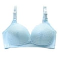 thumbnail image 1 of ATOYSOY Support Bras for Women Soft Breathable Ladies Comfortable Front Closure Lace Bralettes Adjustable Straps Stretch Push Up Liftup Lounge Wear (Light Blue,L), 1 of 6