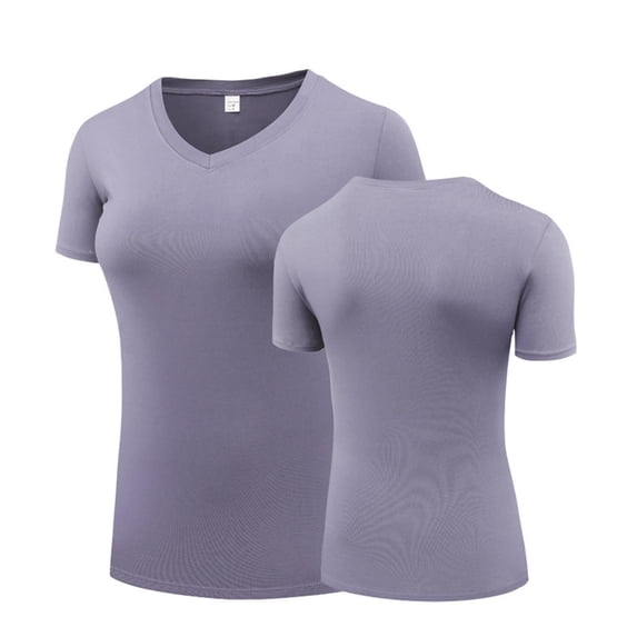 ATOYSOY Women's Casual V Neck Short Sleeve Blouses Soft Comfortable Shirts for Everyday Wear Stylish and Versatile Tops