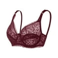 thumbnail image 1 of ATOYSOY Wireless Bras for Older Women Breathable Ladies Lace Bralette Non-Padded Unlined Push up Bras Soft Comfortable for Lounging and Sleep (Wine,40), 1 of 2