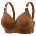 thumbnail image 1 of ATOYSOY Wireless Bras for Older Women Breathable Soft Ladies Wire Free Full Coverage Bralettes Comfort Adjustable Push Up Lounge Bra (Brown,S), 1 of 2