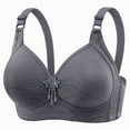 thumbnail image 1 of ATOYSOY Wireless Bras for Older Women Breathable Soft Ladies Wire Free Full Coverage Bralettes Comfort Adjustable Push Up Lounge Bra (Gray,M), 1 of 7