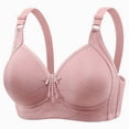 thumbnail image 1 of ATOYSOY Wireless Bras for Older Women Breathable Soft Ladies Wire Free Full Coverage Bralettes Comfort Adjustable Push Up Lounge Bra (Pink,M), 1 of 2