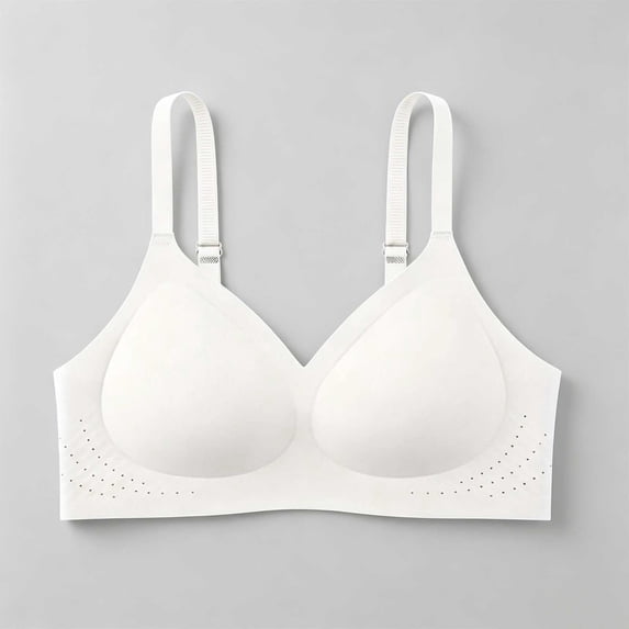 ATOYSOY Wireless Women Bras Comfortable Seamless Delta Cup Bra No Underwire Adjustable Straps Solid Color For Everyday Wear And Light Activities