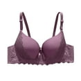 thumbnail image 1 of ATOYSOY Women's Bras Push Up Lace Bra Adjustable Shoulder Strap Bras (Purple,XL), 1 of 3
