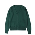 thumbnail image 1 of ATOYSOY Women's Classic Cardigan Uniform Sweater V Neck Button Knit Cardigans Coat with Pockets Green L, 1 of 3