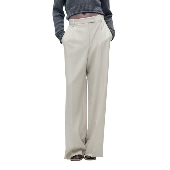 ATOYSOY Women's Sweatpants High Waist Trousers Relaxed Comfy Dress Pants Casual Work Business Dress Pants Vacation Flat Front Pant Suit for Ladies Fashion S