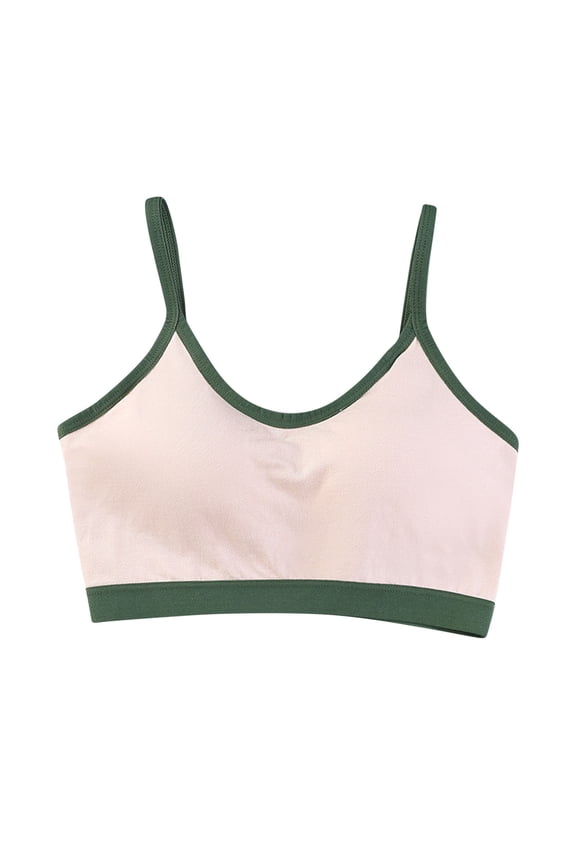 Women's Cotton Lined Padded Camisoles Everyday Bra Sports Bra Yoga Running Activewear Spaghetti Strap Slim Camisoles Wirefree Padded Underwear Push Up Bra Breathable Pink M